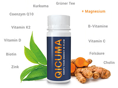 QICUMA - Der neue Kurkuma-Cocktail mit seinen wichtigsten Inhaltsstoffen